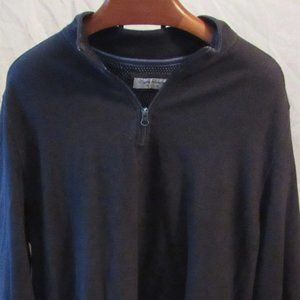 English Laundry Gray Mens Half-Zip Sweater Cotton Blend Size XL EUC